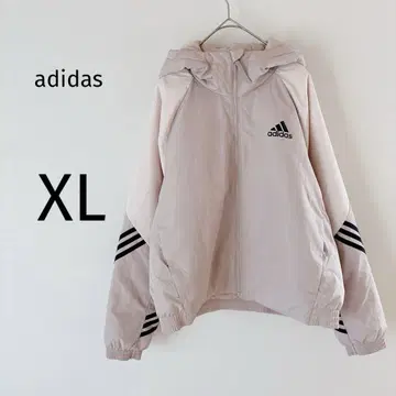 아디다스 후드 부착 점퍼 풀 집업 충전솜 귀여운 더스티 핑크 XL