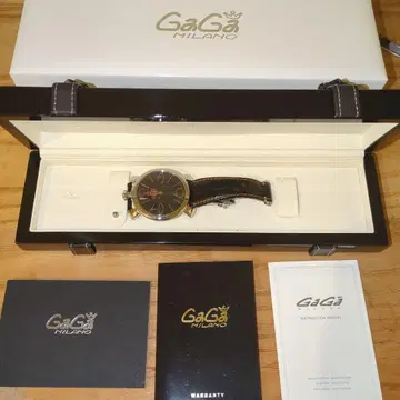 GaGa Milano 아날로그 손목시계 블랙