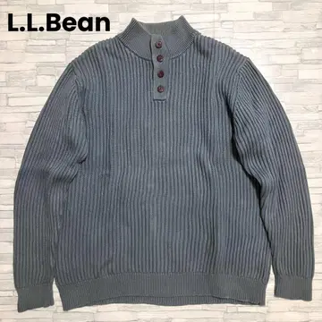 L.L.Bean 헨리넥 코튼 드라이버즈 니트 하프 버튼