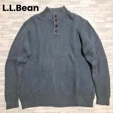 L.L.Bean 헨리넥 코튼 드라이버즈 니트 하프 버튼