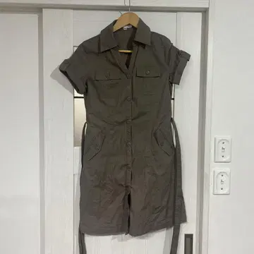 KLEIN PLUS 반팔 셔츠 원피스 40 카키