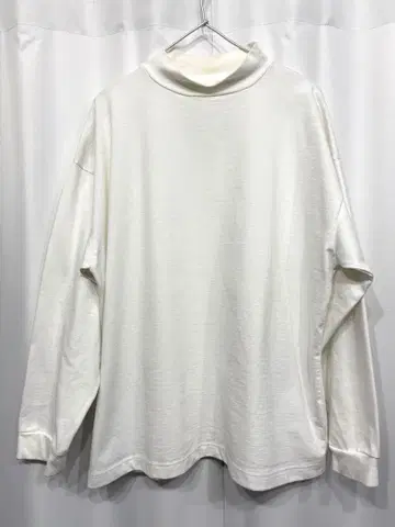 muji labo 무지 라보 천축 편직 모크넥 롱T 코튼 아이보리