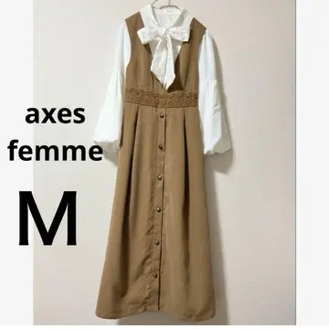 새상품급 axes femme 엑시즈팜 롱 원피스 M