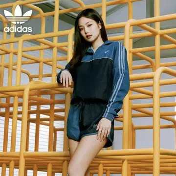 adidas 데님 셋업 후드 부착 자켓