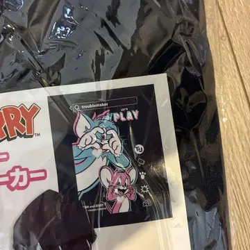 톰과 제리 긴팔 후드 맨투맨 프리 사이즈 네이비