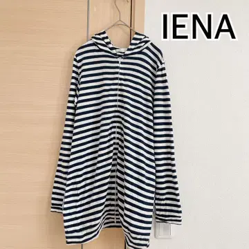 IENA 이에나 긴팔 후드티 보더 후드 네이비