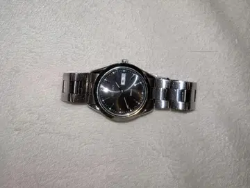 스테인리스 SEIKO 세이코 솔라 손목시계 남성용 블랙 다이얼