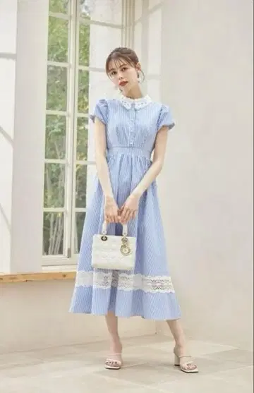 tocco 반팔 스트라이프 원피스