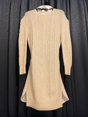 sacai 사카이 화이트 아이보리 베이지 니트 원피스