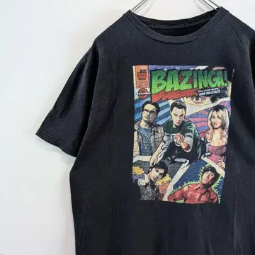 US 구제 의류 빅뱅 띠어리 BAZINGA 반팔 T셔츠 해외 드라마 L
