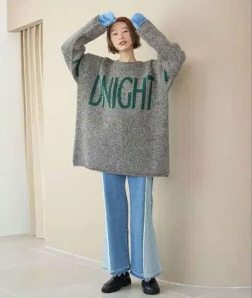 슬로브 이에나 SLOBE collection. Big 자카드 스웨터