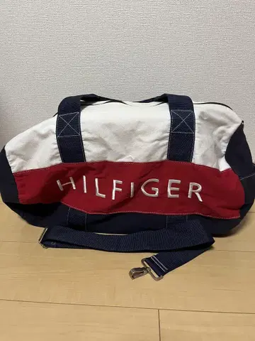 TOMY HILFIGER 보스턴 백 화이트/레드/네이비