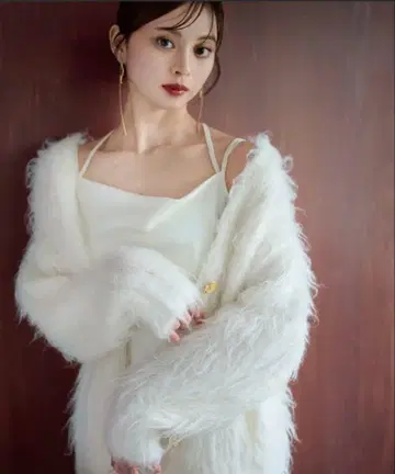샤기 가디건 IVR 아이보리