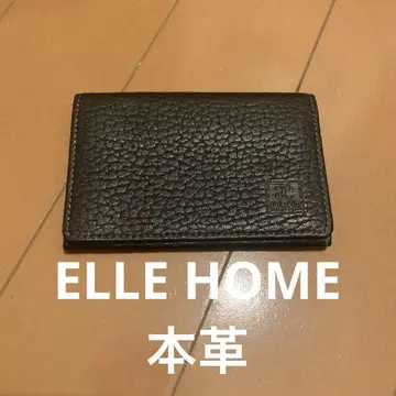 블랙 가죽 명함지갑 엠보 로고 포함