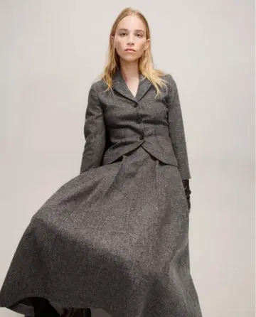 ZARA ZW 컬렉션 울 블렌드 스커트 블레이저 셋업