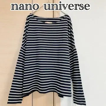 나노 유니버스 nano universe 긴팔 티셔츠 보더 네이비