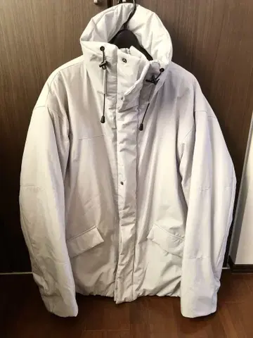 THE SHOP TK 라이트 그레이 롱 충전솜 다운 자켓