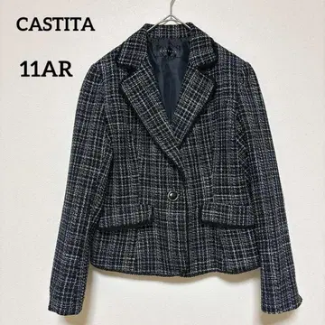 [] CASTITA 트위드 자켓 11AR 블랙 계열 가을/겨울
