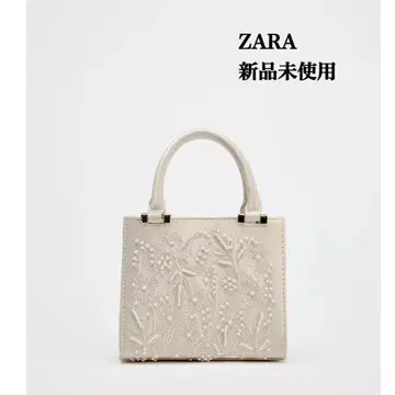 완판템 ZARA 새틴풍 모조 진주 백 택 포함 새상품