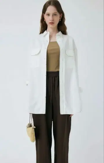 moussy 프론트 포켓 오버 셔츠