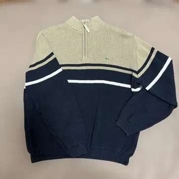 LACOSTE 집업 니트 스웨터 카키