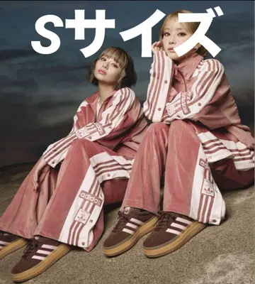 새상품 S adidas 아디블레이크 벨로아 하의 핑크 시게모리 사토