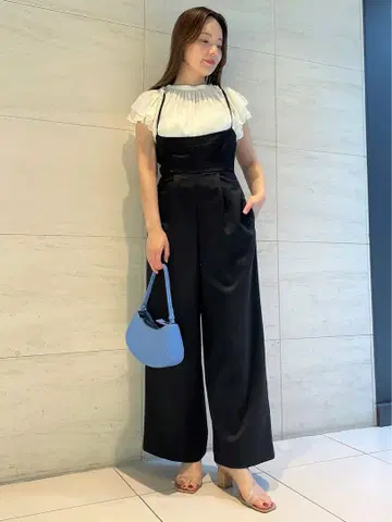 스나이델 SNIDEL 하이웨스트 살로펫 올인원