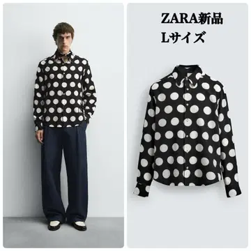 완판템 ZARA 해리 램버트 콜라보 도트 무늬 셔츠 L 택 포함 새상품