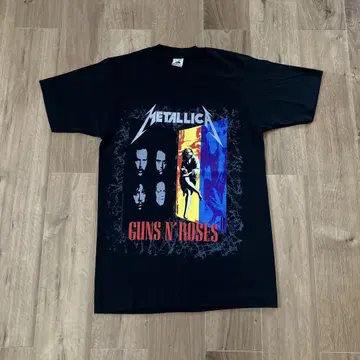 90s METALLICA GUNS N' ROSES 티셔츠 M USA 제조