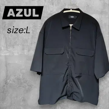 [ 새상품급 ] AZUL 블랙 반팔 셔츠 L 사이즈 남성용