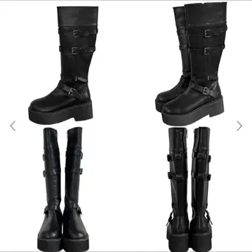 [ as'on ] MAYA LONG BUCKLE BOOTS 아즈온