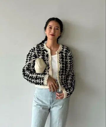CLANE VINTAGE TAPE HAND KNIT CARDIGAN