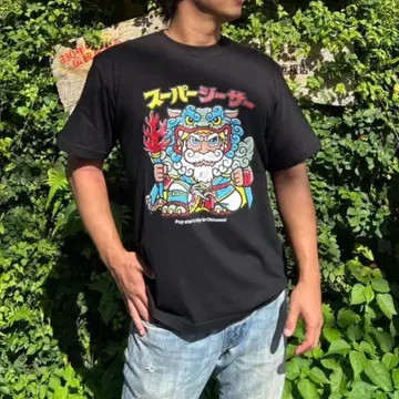 OKINAWAPOP.JP 슈퍼 시사 티셔츠 M 오키나와 팝 BK