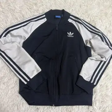 adidas 집업 자켓 M 네이비/화이트