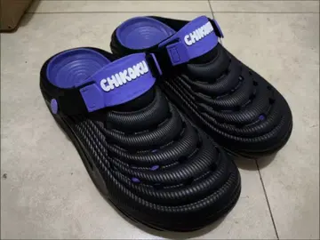 CHIKOKU 클로그 샌들 블랙 퍼플*3