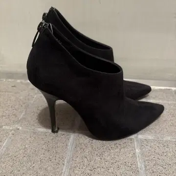 블랙 스웨이드 부티 하이힐 코멕스 23