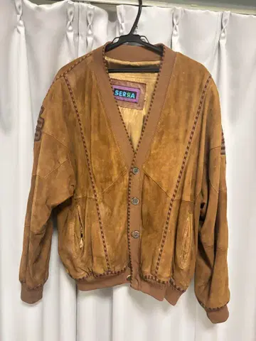 브라운 스웨이드 자켓 가디건