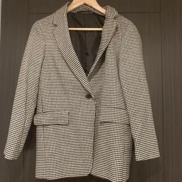 유니클로 하운드투스 체크 패턴 테일러드 자켓