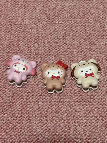 산리오 곰 모양 클립 3개 세트