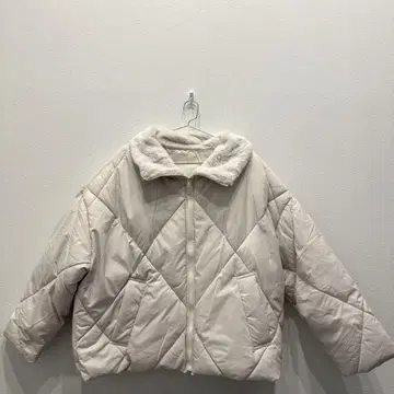 퍼 후드 다운 자켓 여성용 화이트