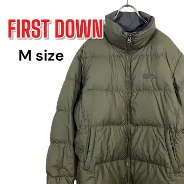 FIRST DOWN 퍼스트다운 다운 자켓 M 카키 Y2K