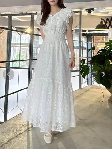 dazzlin 백리본 레이스 민소매 원피스