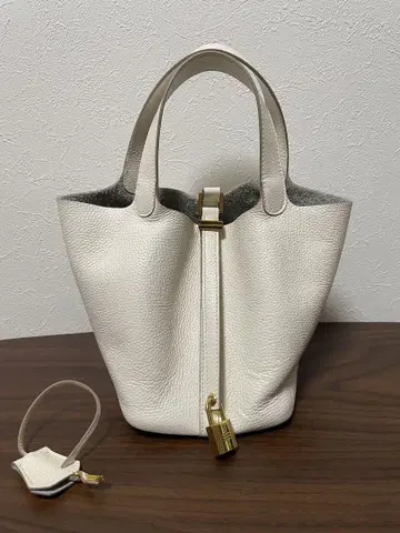 피코탄 PM 스타일 천연 가죽 핸드백