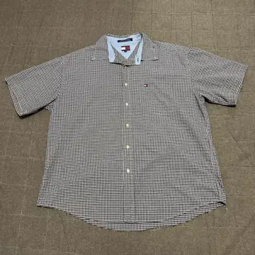 90s TOMMY HILFIGER 깅엄 체크 셔츠