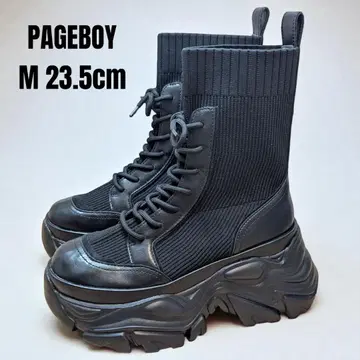 미사용 PAGEBOY 페이지 보이 레이스업 삭스 부츠 23.5cm