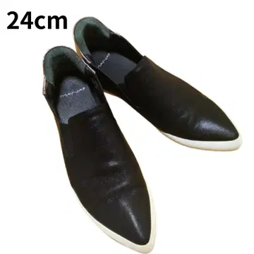 MANA 마나 가죽 슬립온 스니커즈 신발 블랙 24cm