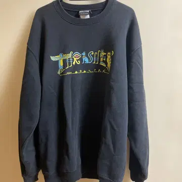 THRASHER 블랙 맨투맨 L 사이즈