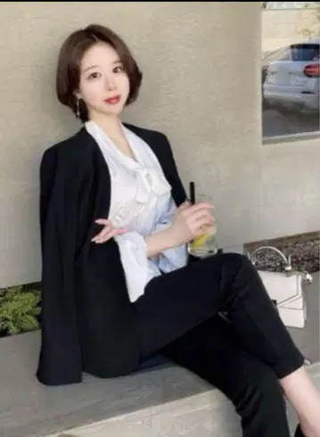 Qung 노카라 자켓 블랙 FREE 사이즈