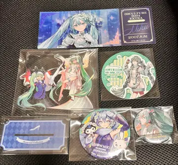 하츠네 미쿠 유키 미쿠 5점 세트 캔뱃지 레이저 티켓 코스터 묶음 판매