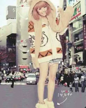 [ 레어 ] WC 더블씨 곰돌이 카우친 니트 아우터